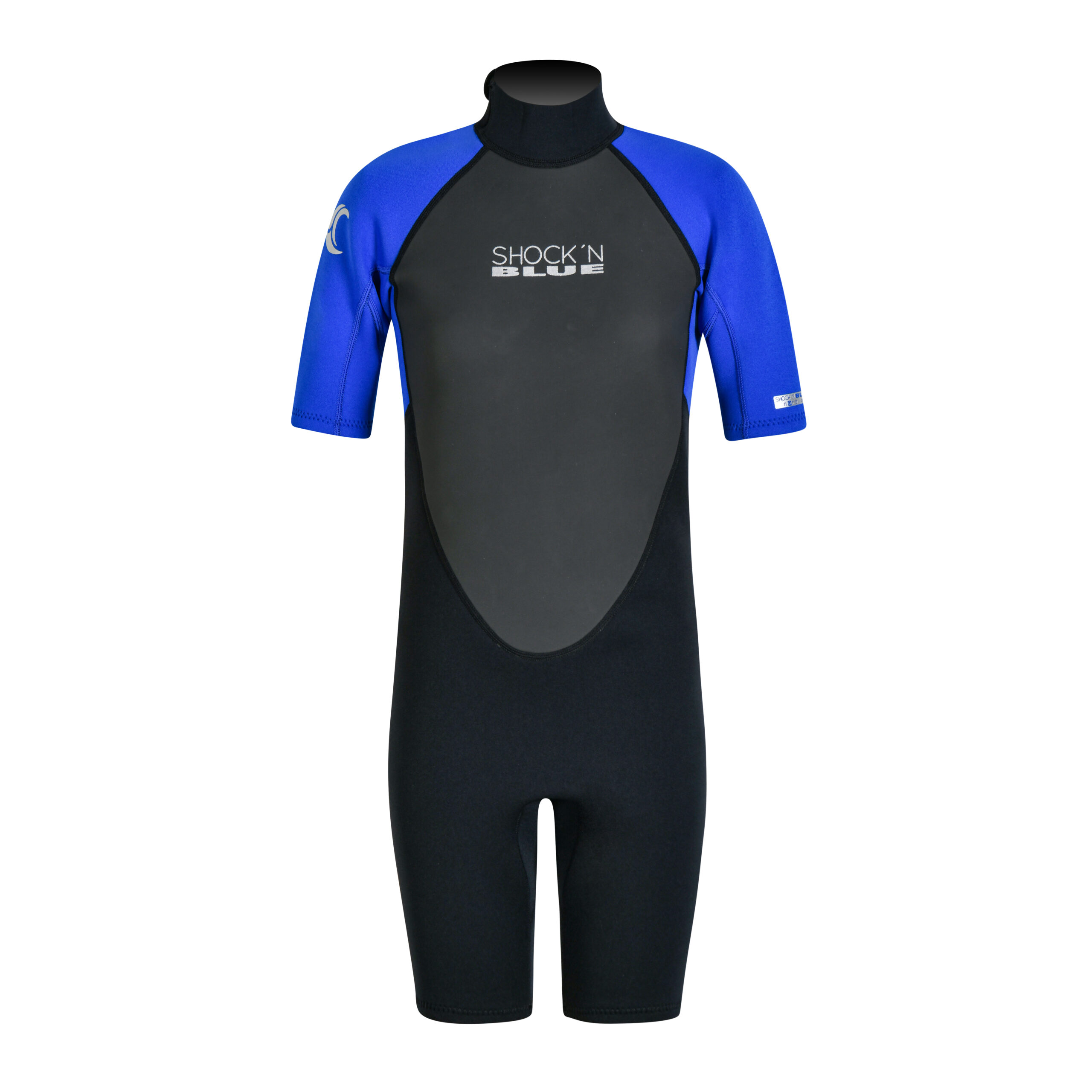 SHOCKN BLUE SPRING NEO FLATLOCK NERO 3/2 BACK ZIP M/CORTA NIÑO - Imagen 2