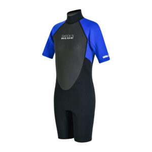 SHOCKN BLUE SPRING NEO FLATLOCK NERO 3/2 BACK ZIP M/CORTA NIÑO