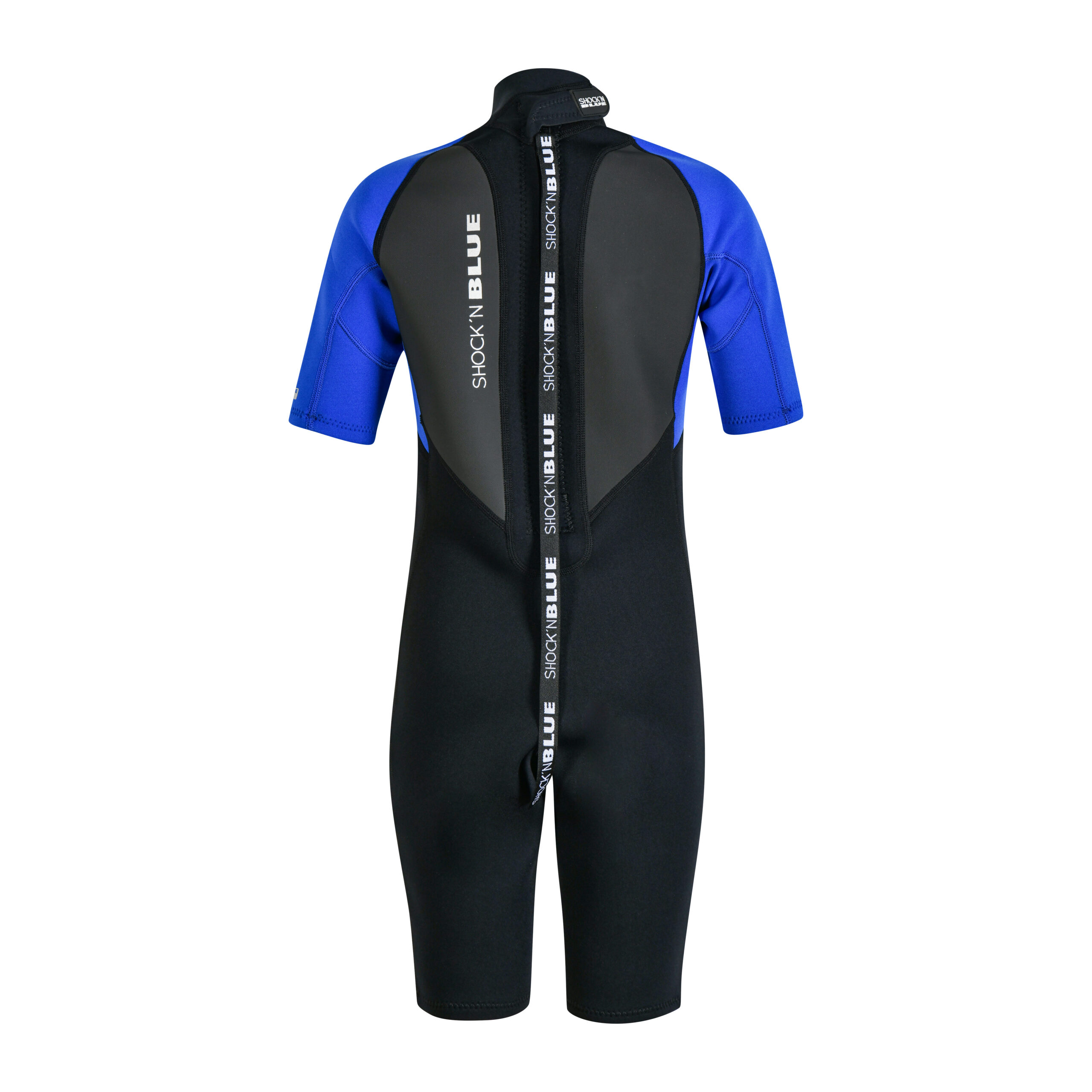 SHOCKN BLUE SPRING NEO FLATLOCK NERO 3/2 BACK ZIP M/CORTA NIÑO - Imagen 4