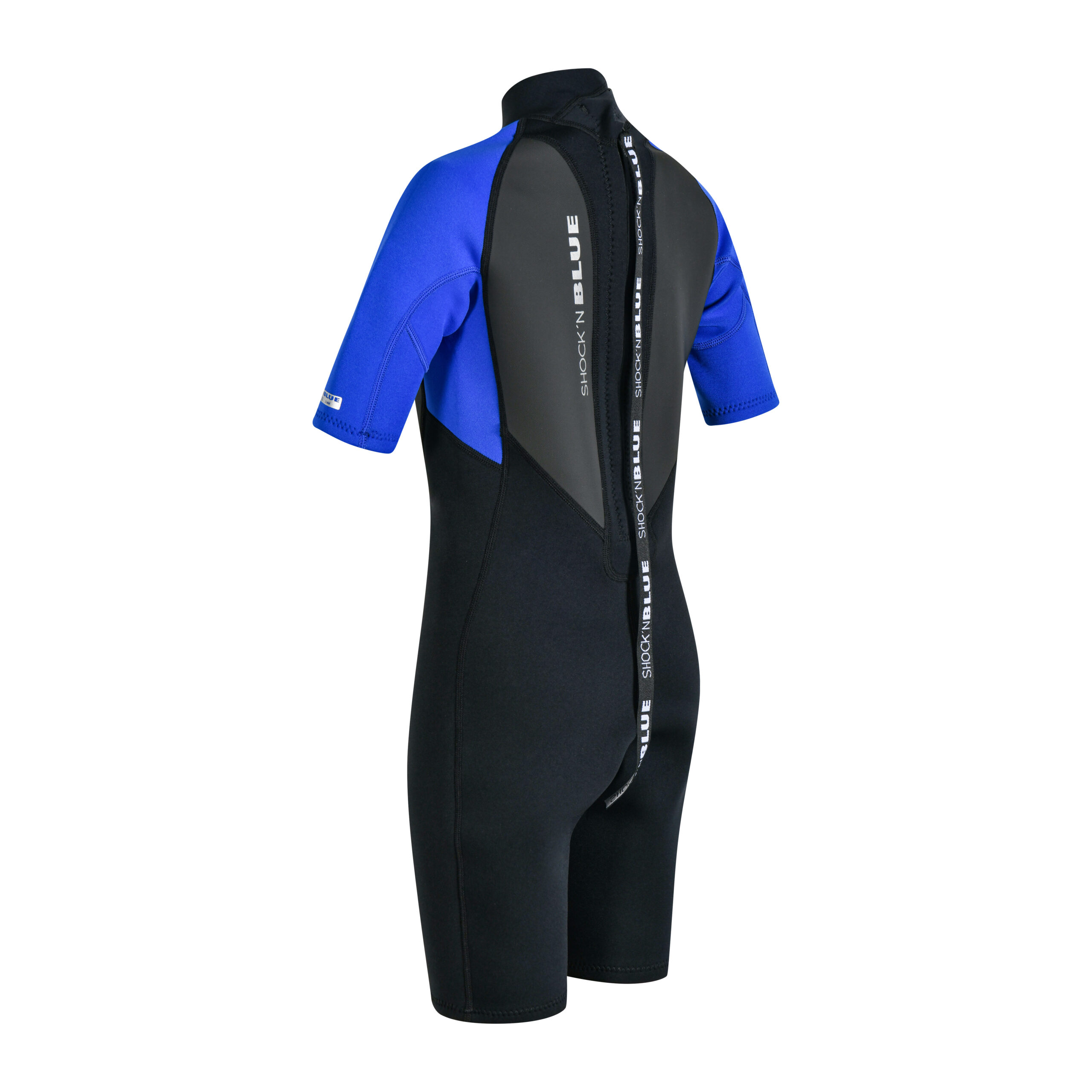 SHOCKN BLUE SPRING NEO FLATLOCK NERO 3/2 BACK ZIP M/CORTA NIÑO - Imagen 5