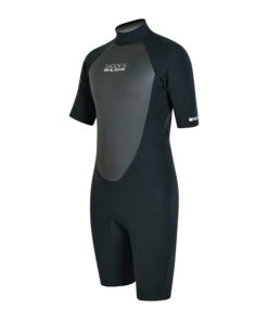 SHOCKN BLUE SPRING DE NEOPRENE FLATLOCK NERO 3/2 BACK ZIP M/CORTA
