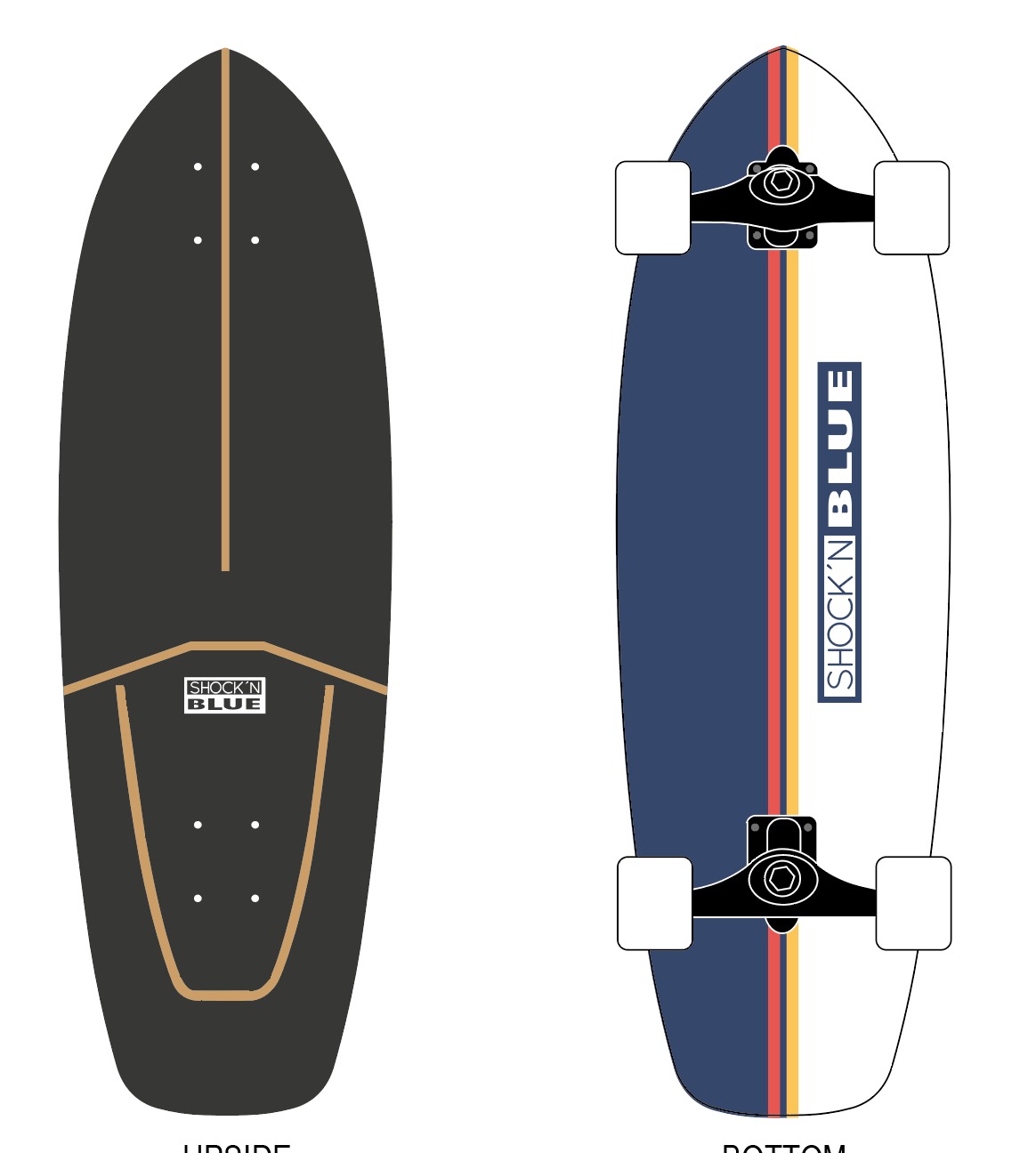 SURF SKATE SHOCKN BLUE CALIFA