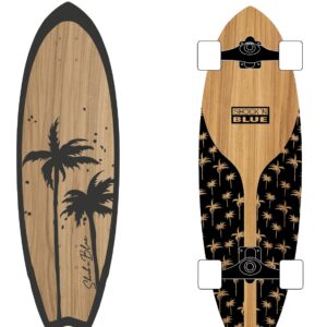 SURF SKATE SHOCKN BLUE KAILUA