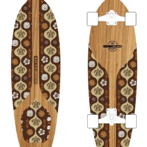 SURF SKATE SHOCKN BLUE MAHALO