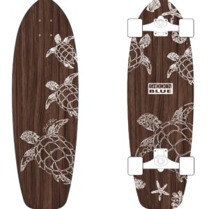 SURF SKATE SHOCKN BLUE TURTLE