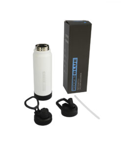 BOTELLA TERMICA DEPORTIVA ACERO INOXIDABLE 600 ml BLANCO