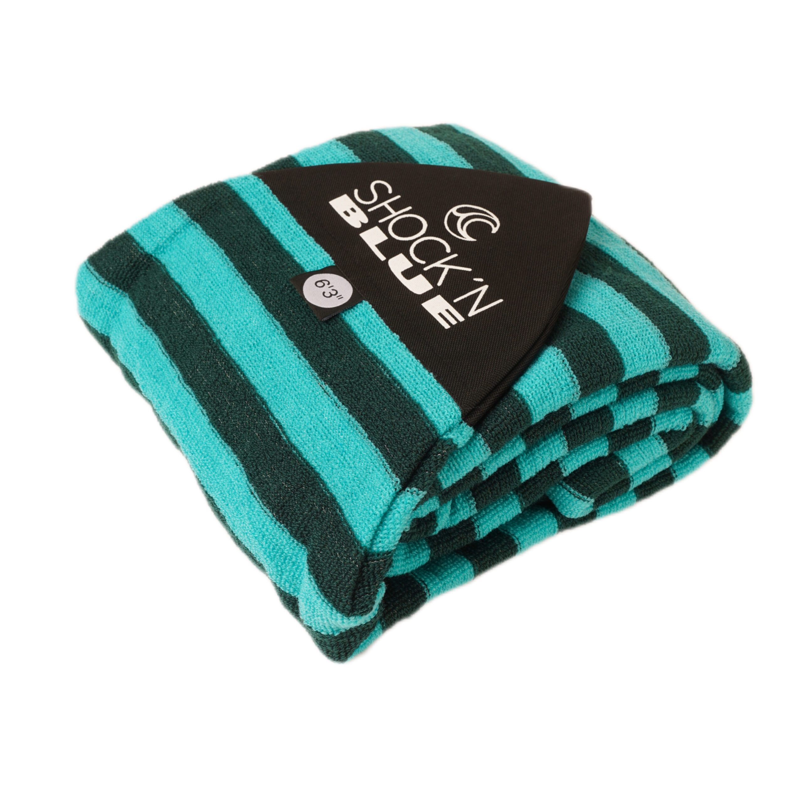 SHOCKN BLUE FUNDA SURF RETRO FISH ELASTIZADA 7'8 VERDE RAYADO