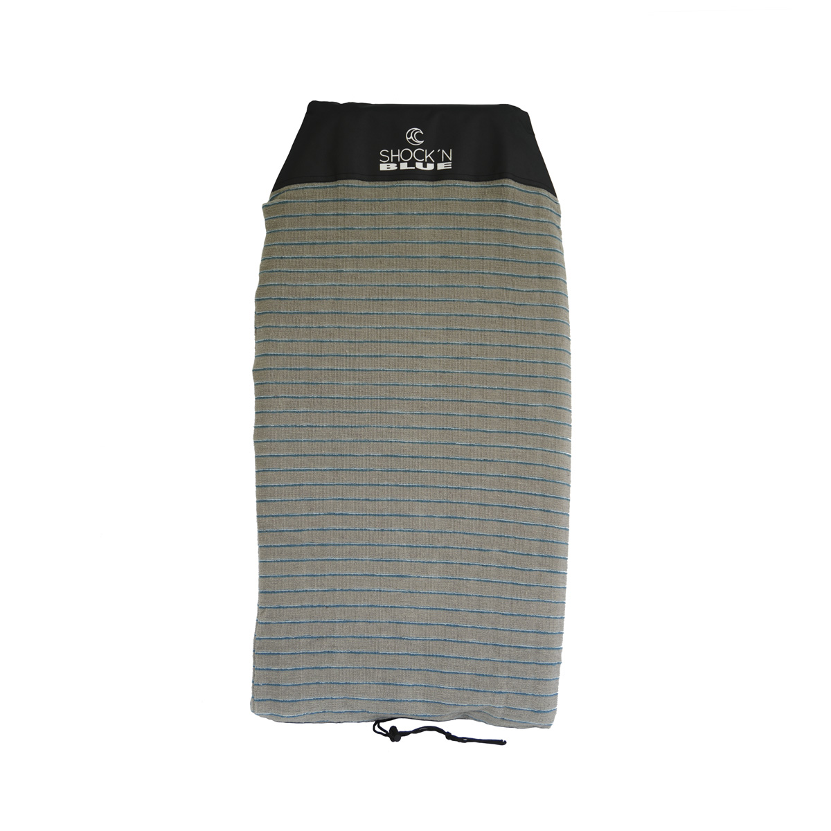SHOCKN BLUE FUNDA DE BODYBOARD ELASTIZADA GRIS C/RAYAS AZULES