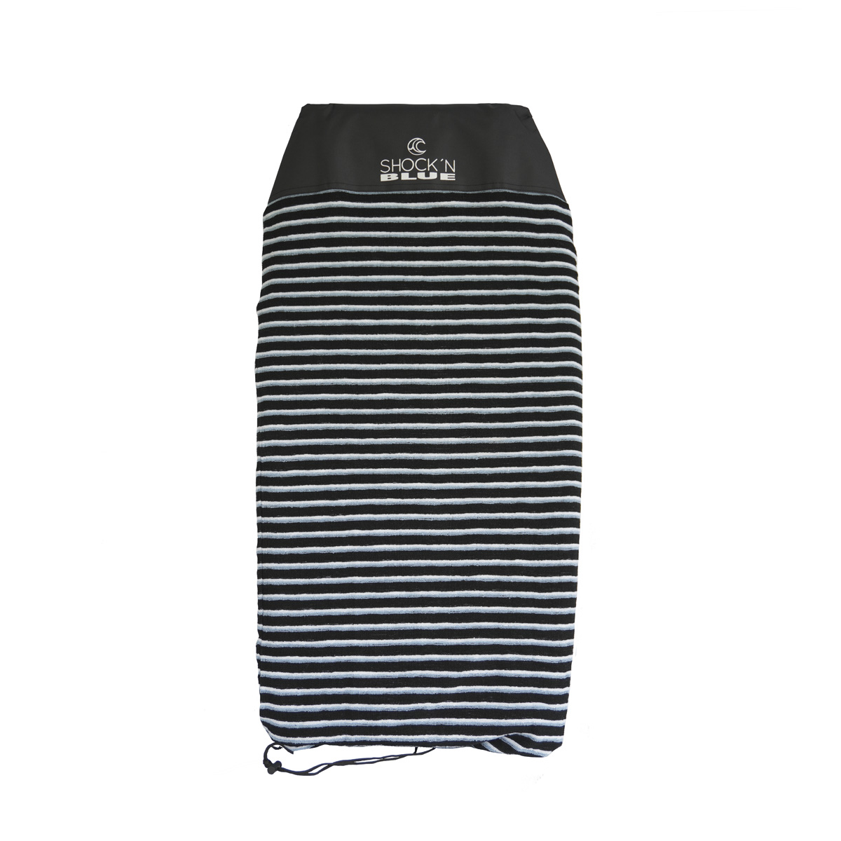 SHOCKN BLUE FUNDA DE BODYBOARD ELASTIZADA NEGRO C/RAYAS BLANCAS