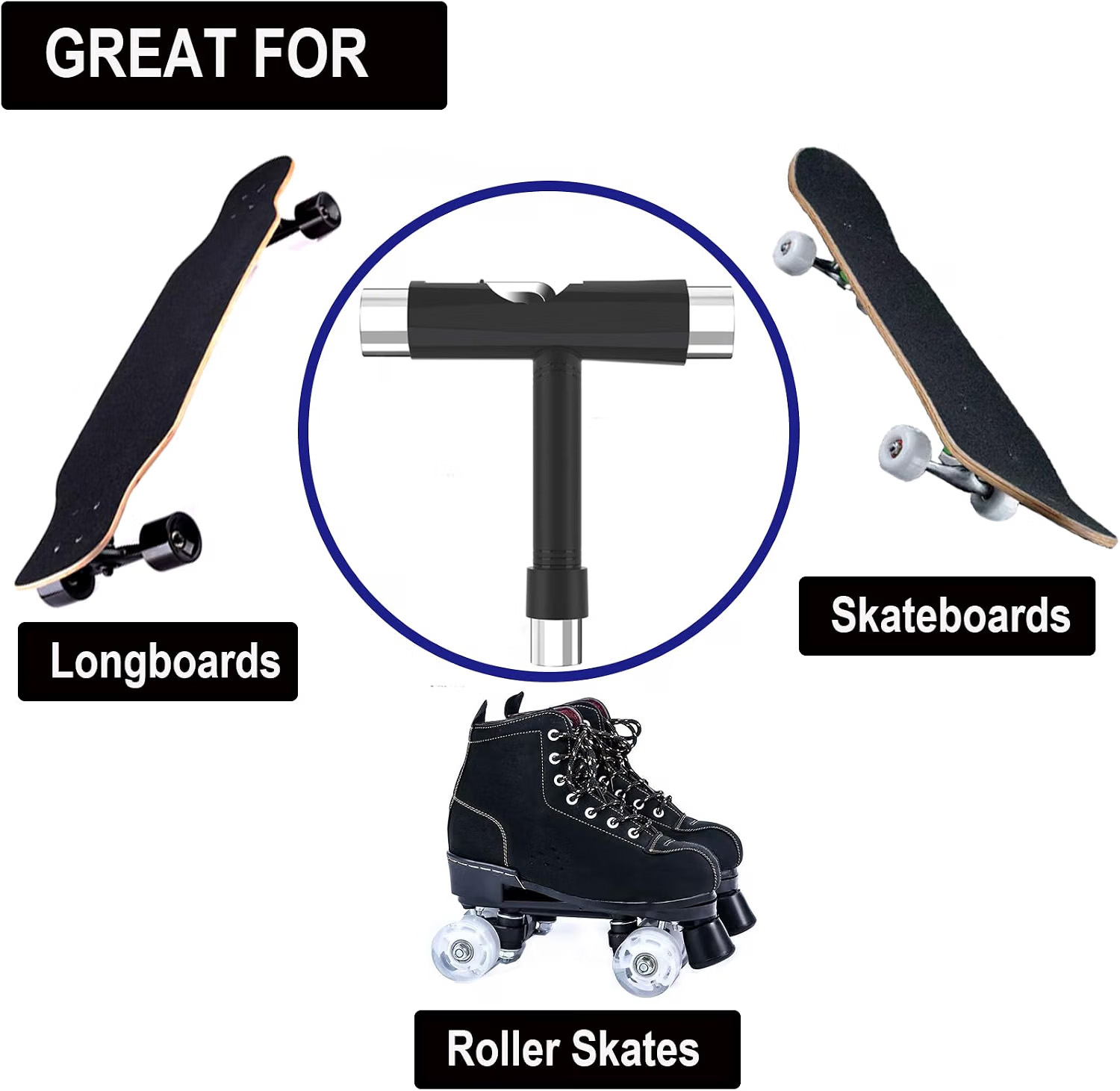 HERRAMIENTA LLAVE T ALLEN PARA SKATE SURFSKATE Y LONGBOARD - Imagen 2
